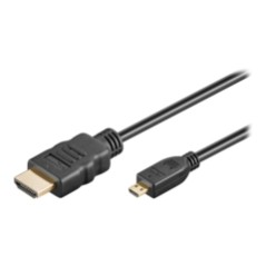 Goobay HDMI Male to Micro HDMI Male 15m - Premium Quality, High-Speed Connection, Sleek Black Design